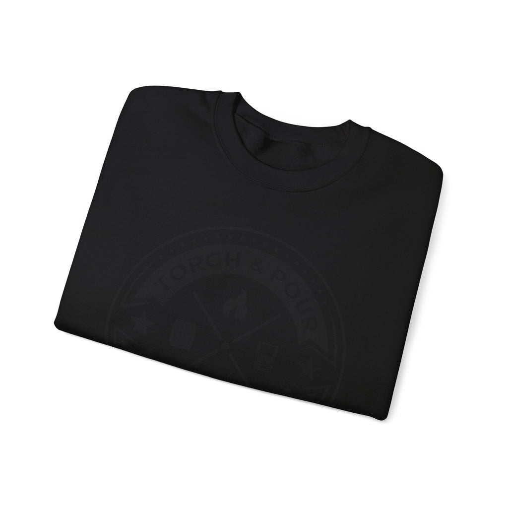 Torch & Pour Single Barrel - Heavy Blend™ Crewneck Sweatshirt - Black
