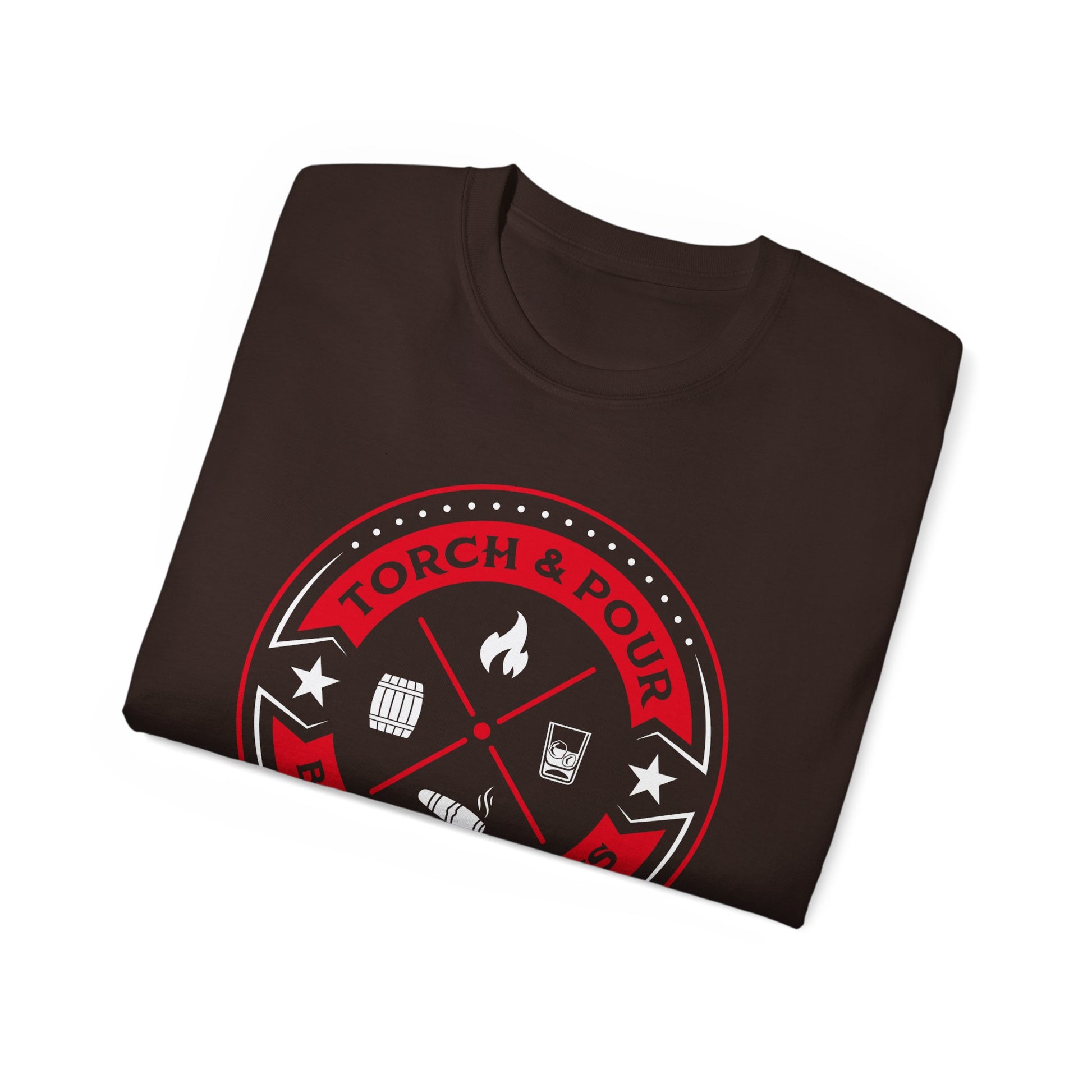 Torch & Pour Small Batch Ultra Cotton Tee - Red & White Edition