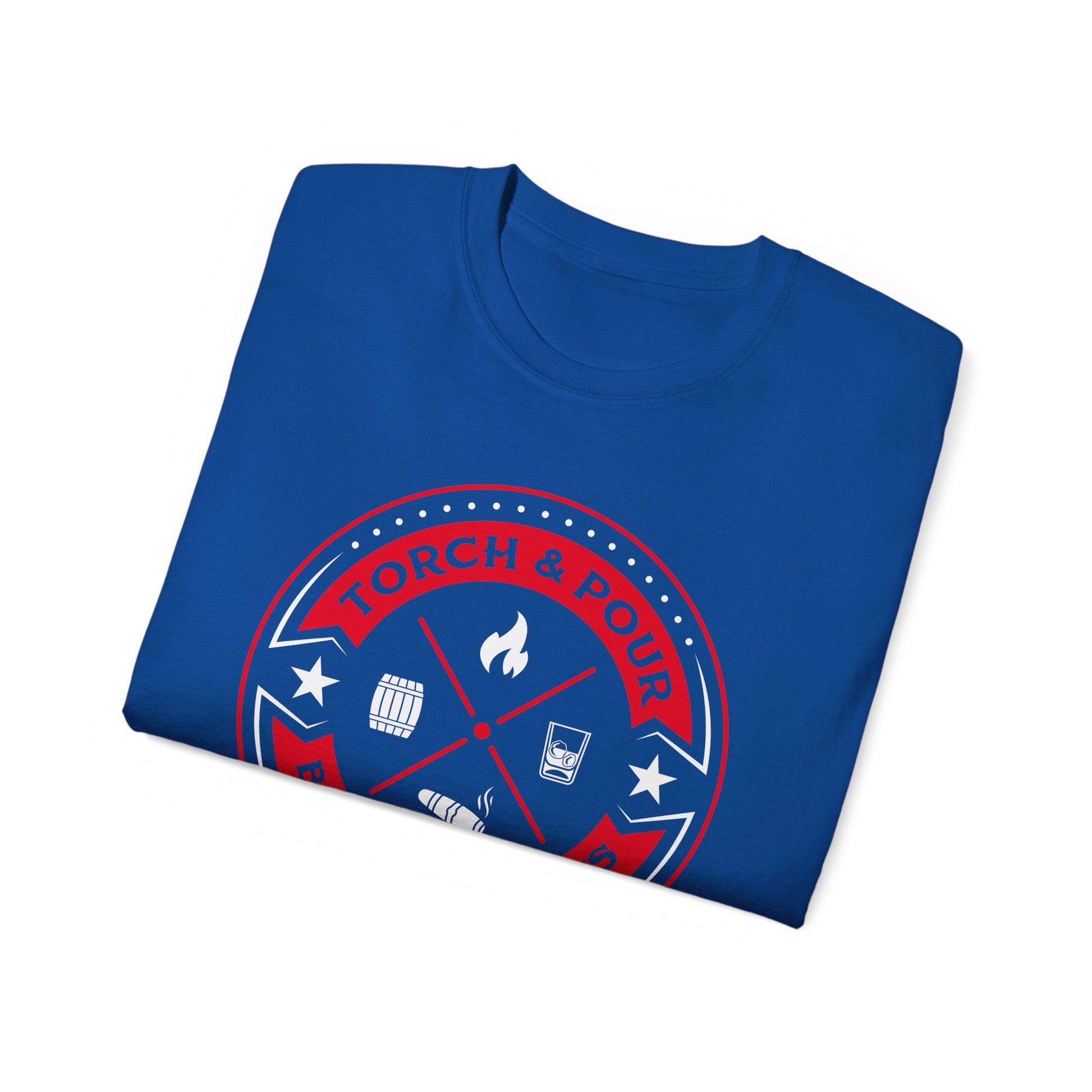 Torch & Pour Small Batch Ultra Cotton Tee - Red & White Edition