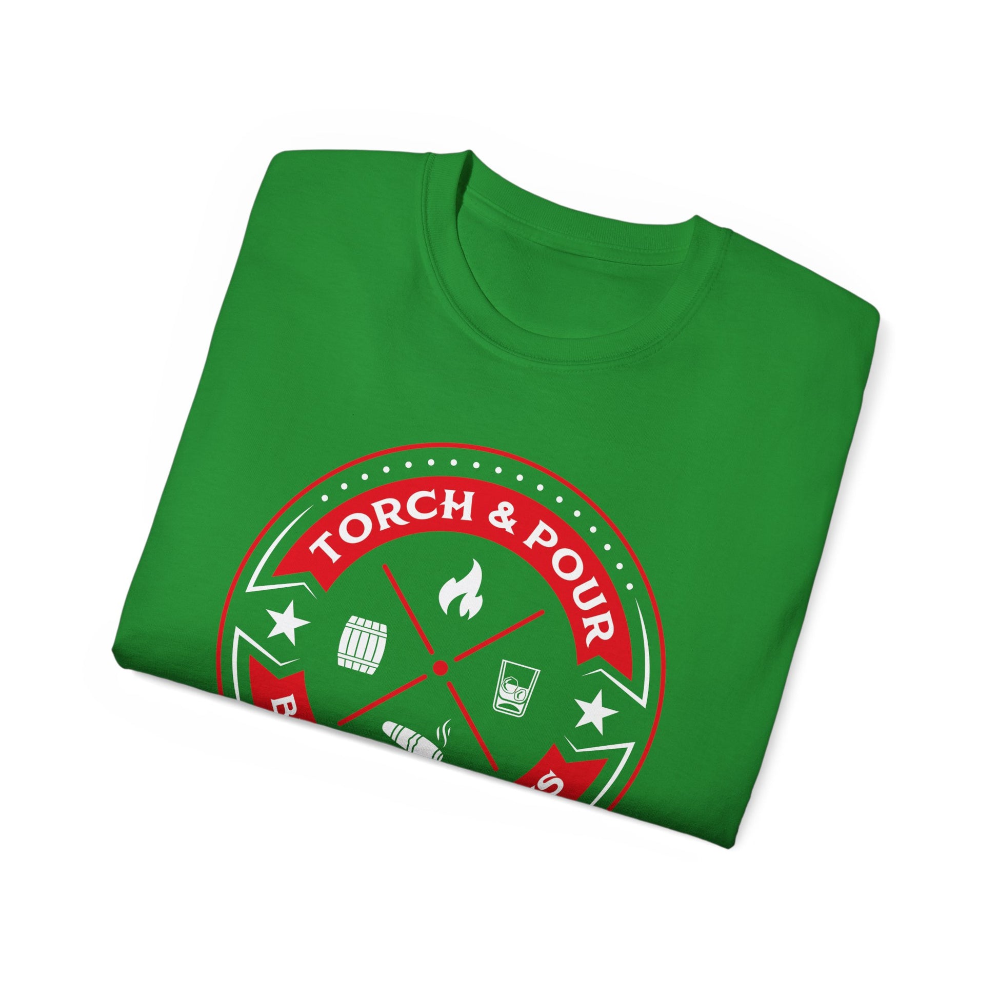 Torch & Pour Full Ultra Cotton Tee - Red/White/White