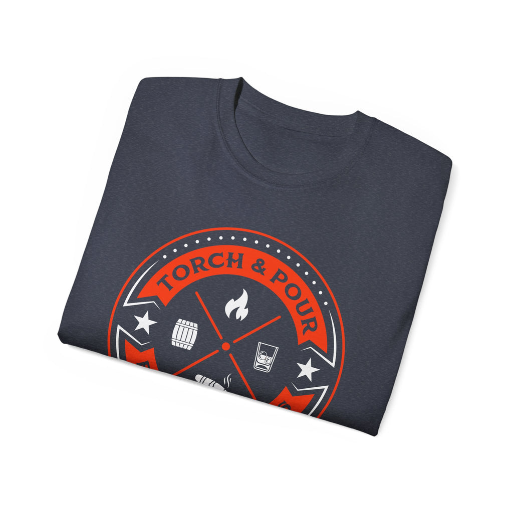 Torch & Pour Small Batch Ultra Cotton Tee - Orange & White Edition