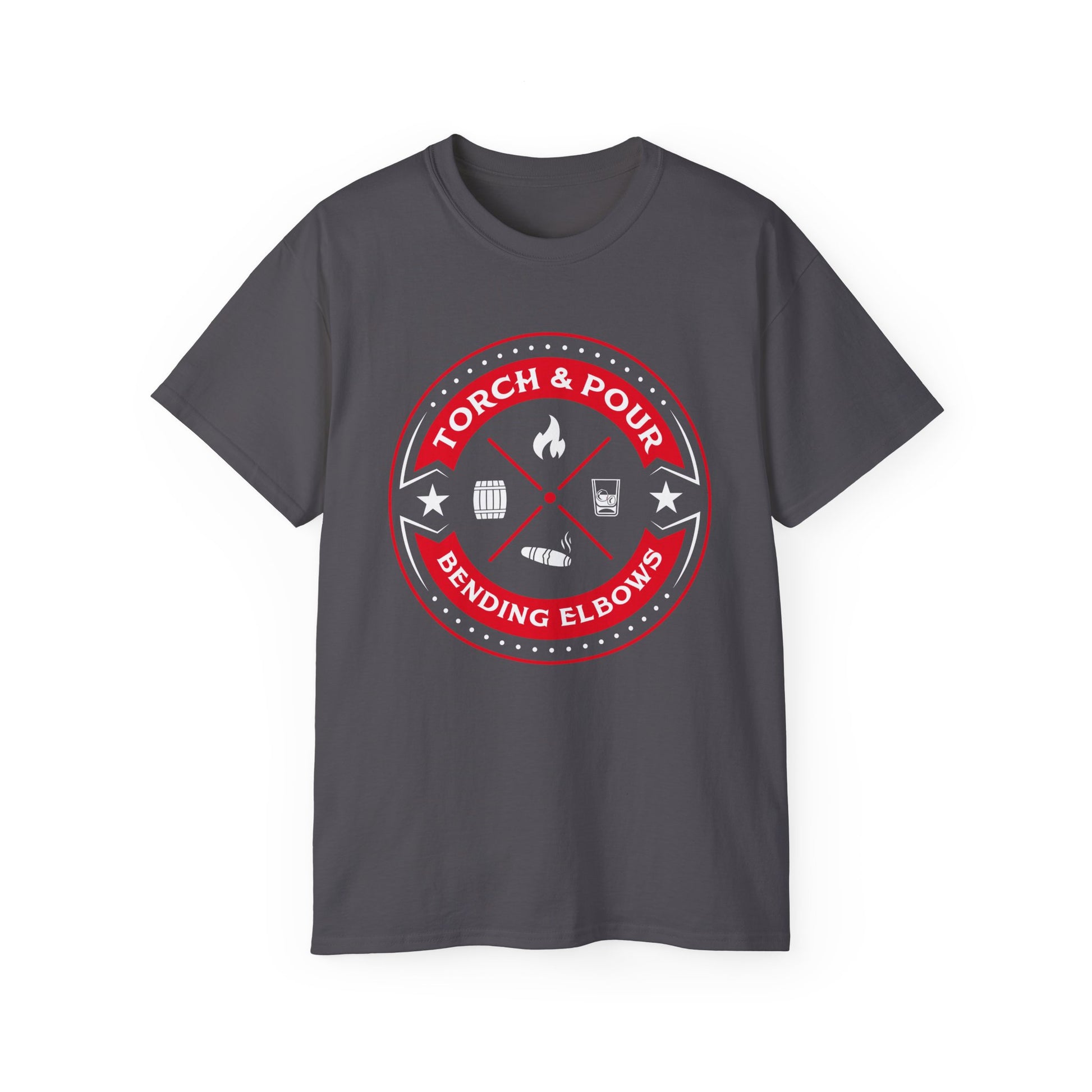 Torch & Pour Full Ultra Cotton Tee - Red/White/White
