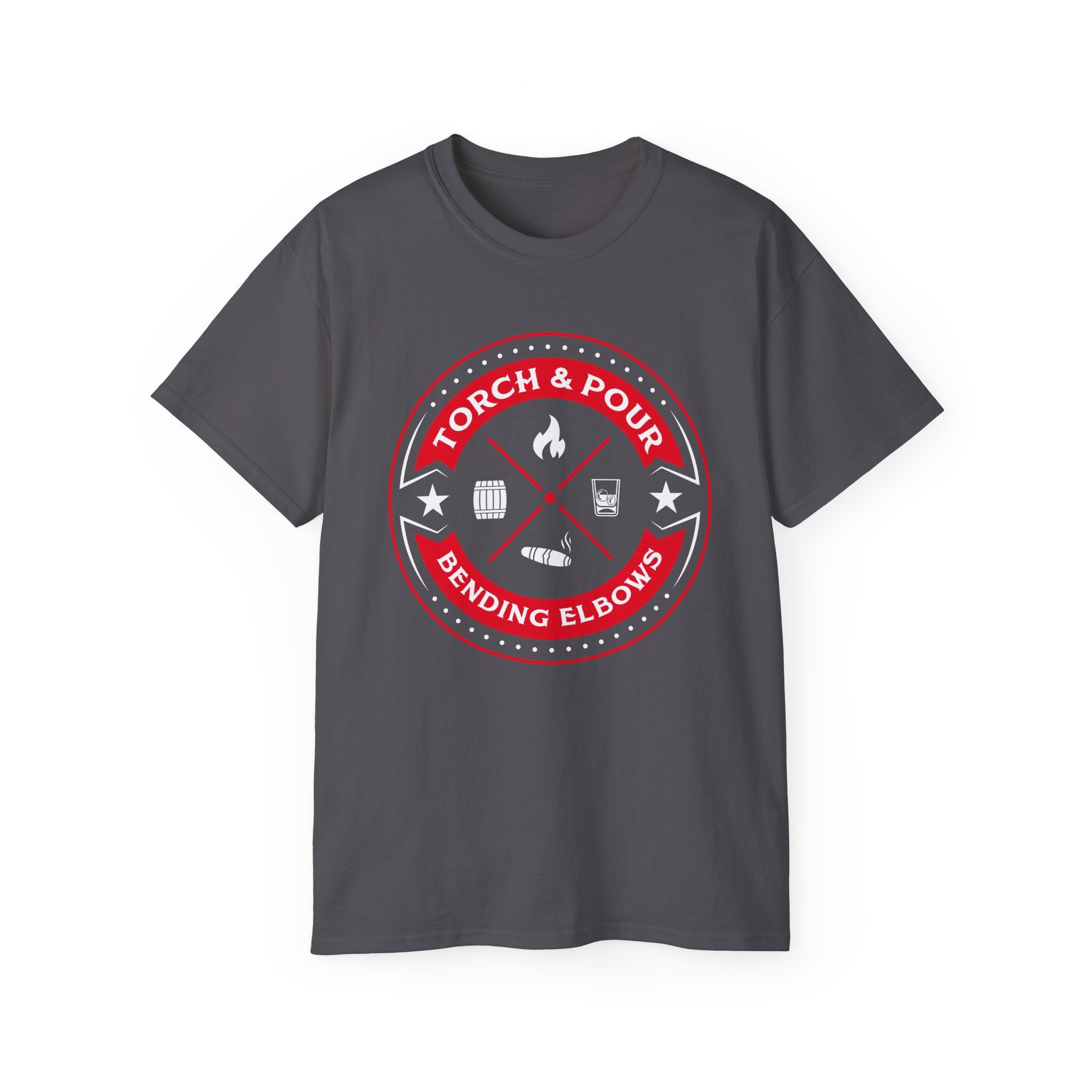Torch & Pour Full Proof Ultra Cotton Tee - Red/White/White