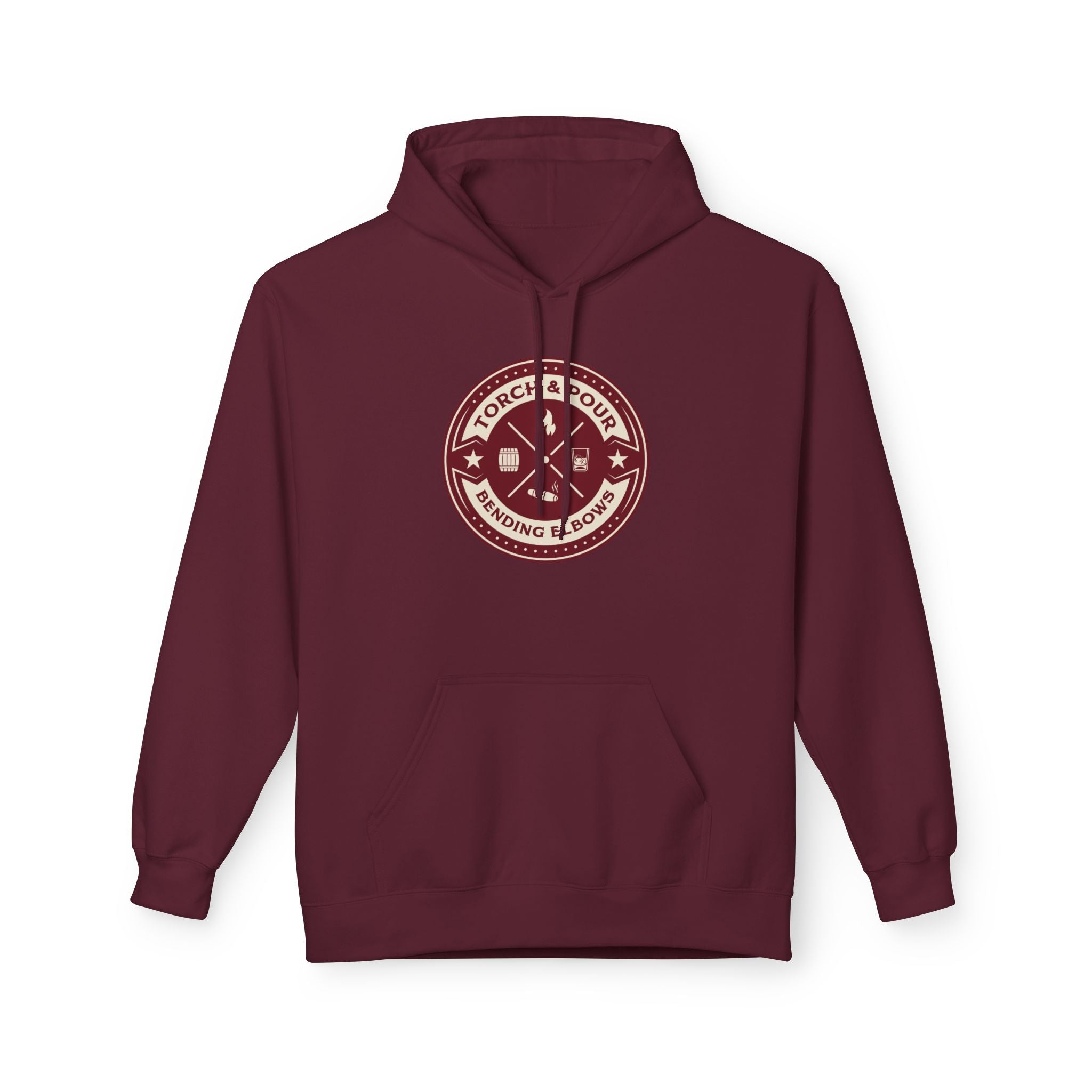 Torch & Pour Full Proof - Midweight Softstyle Fleece Hoodie - Krimson & Kream