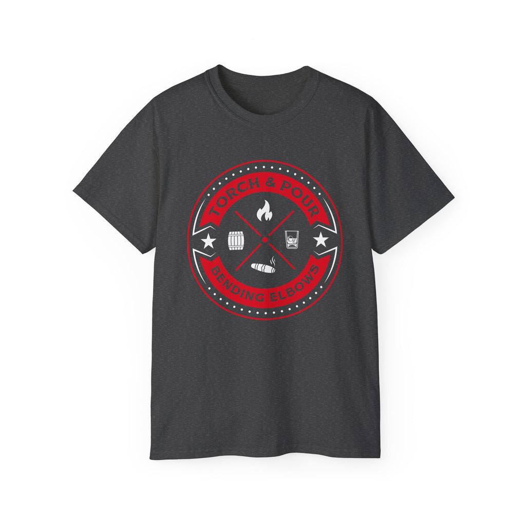 Torch & Pour Small Batch Ultra Cotton Tee - Red & White Edition