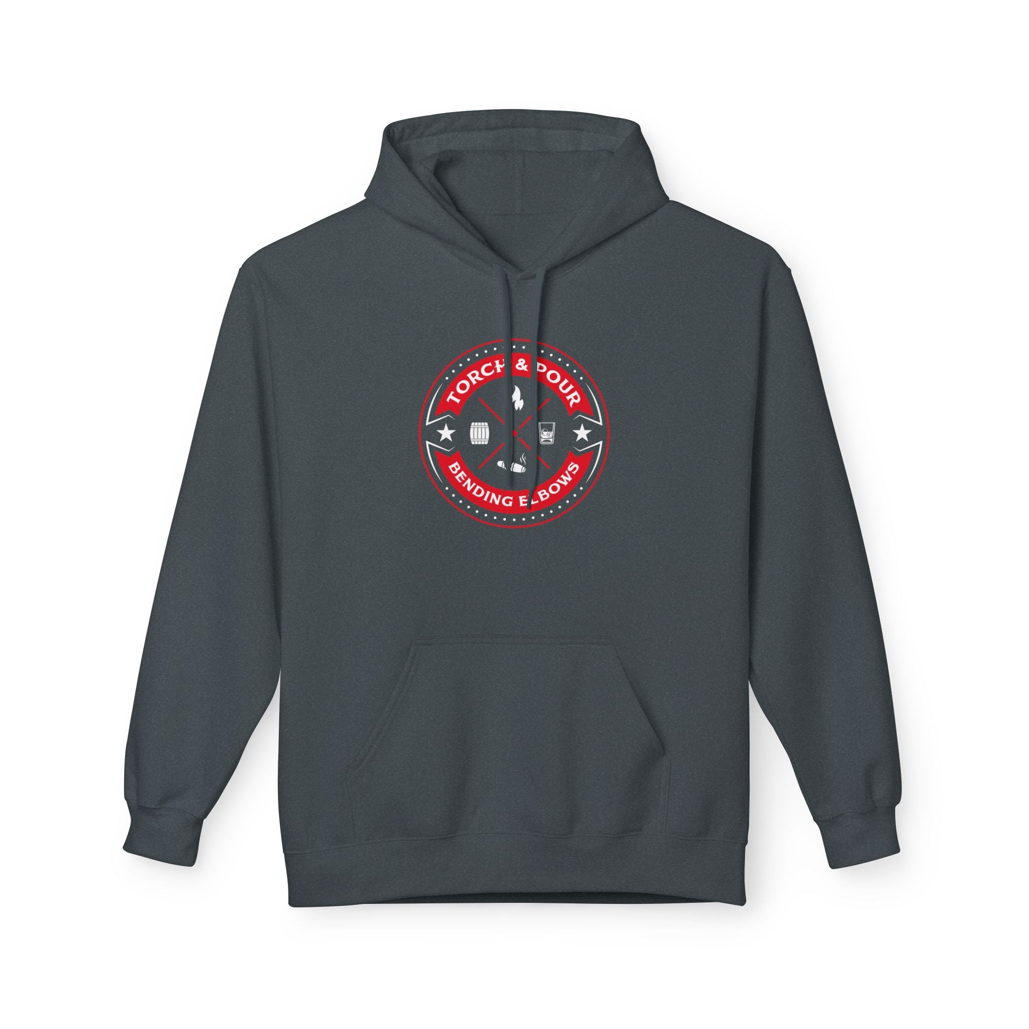 Torch & Pour Full Proof - Midweight Softstyle Fleece Hoodie - Red/White/White