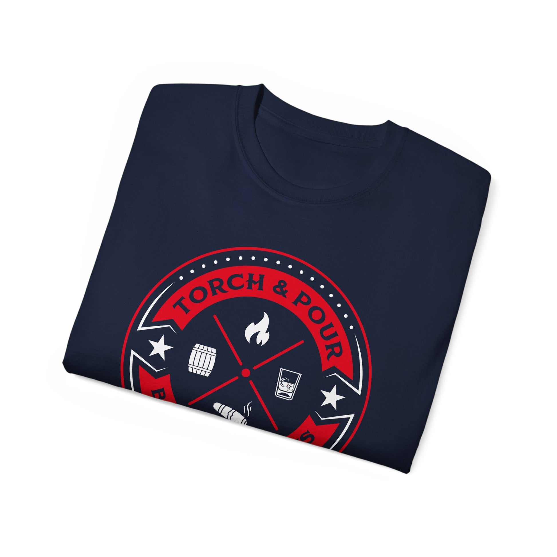 Torch & Pour Small Batch Ultra Cotton Tee - Red & White Edition