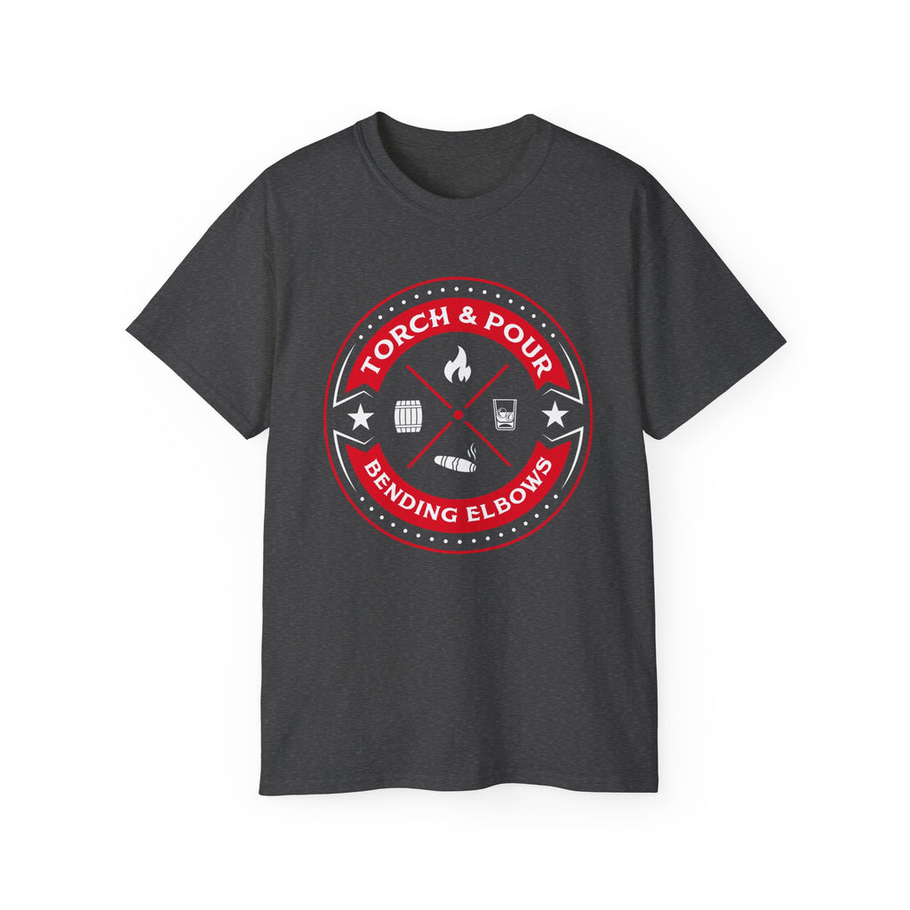 Torch & Pour Full Ultra Cotton Tee - Red/White/White