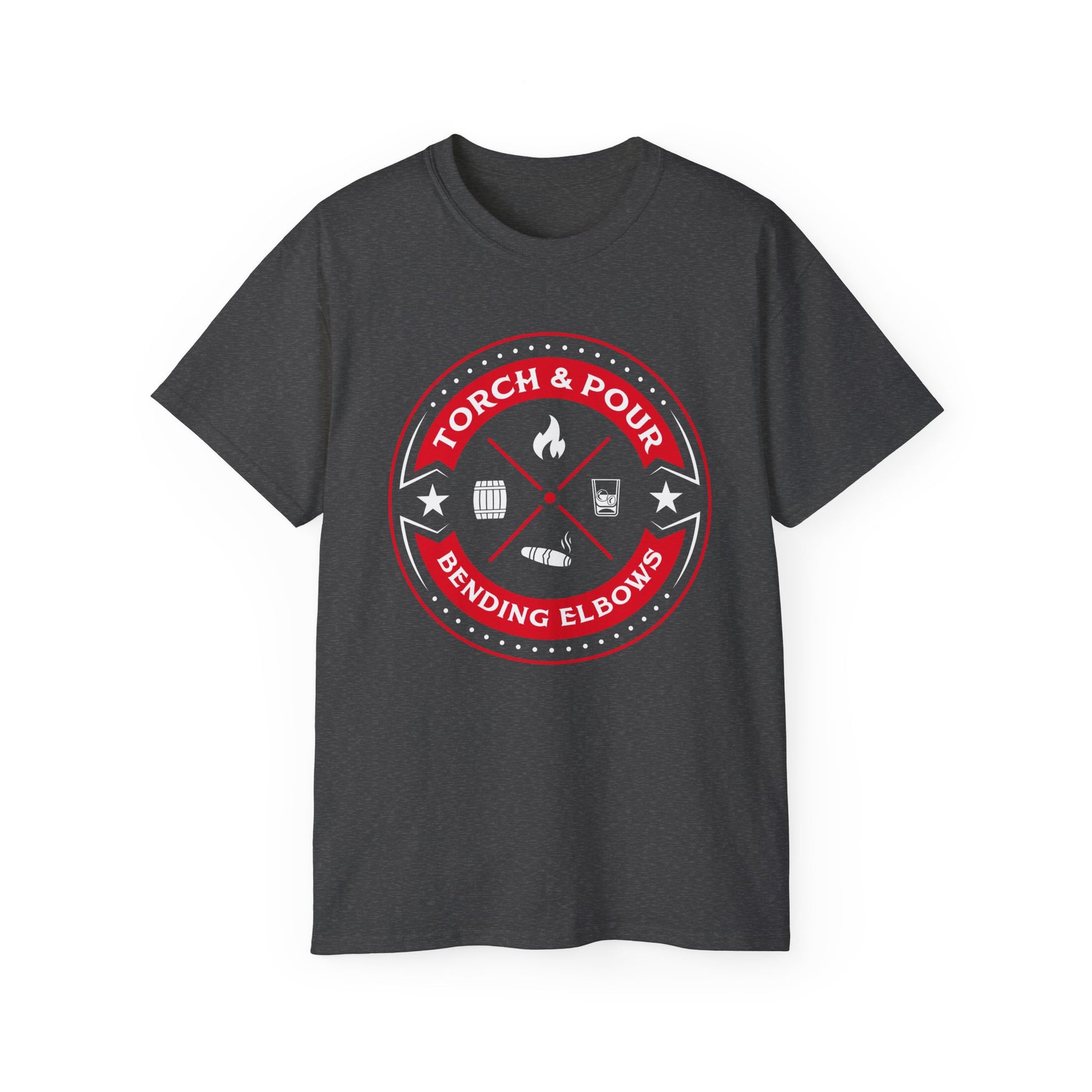 Torch & Pour Full Ultra Cotton Tee - Red/White/White