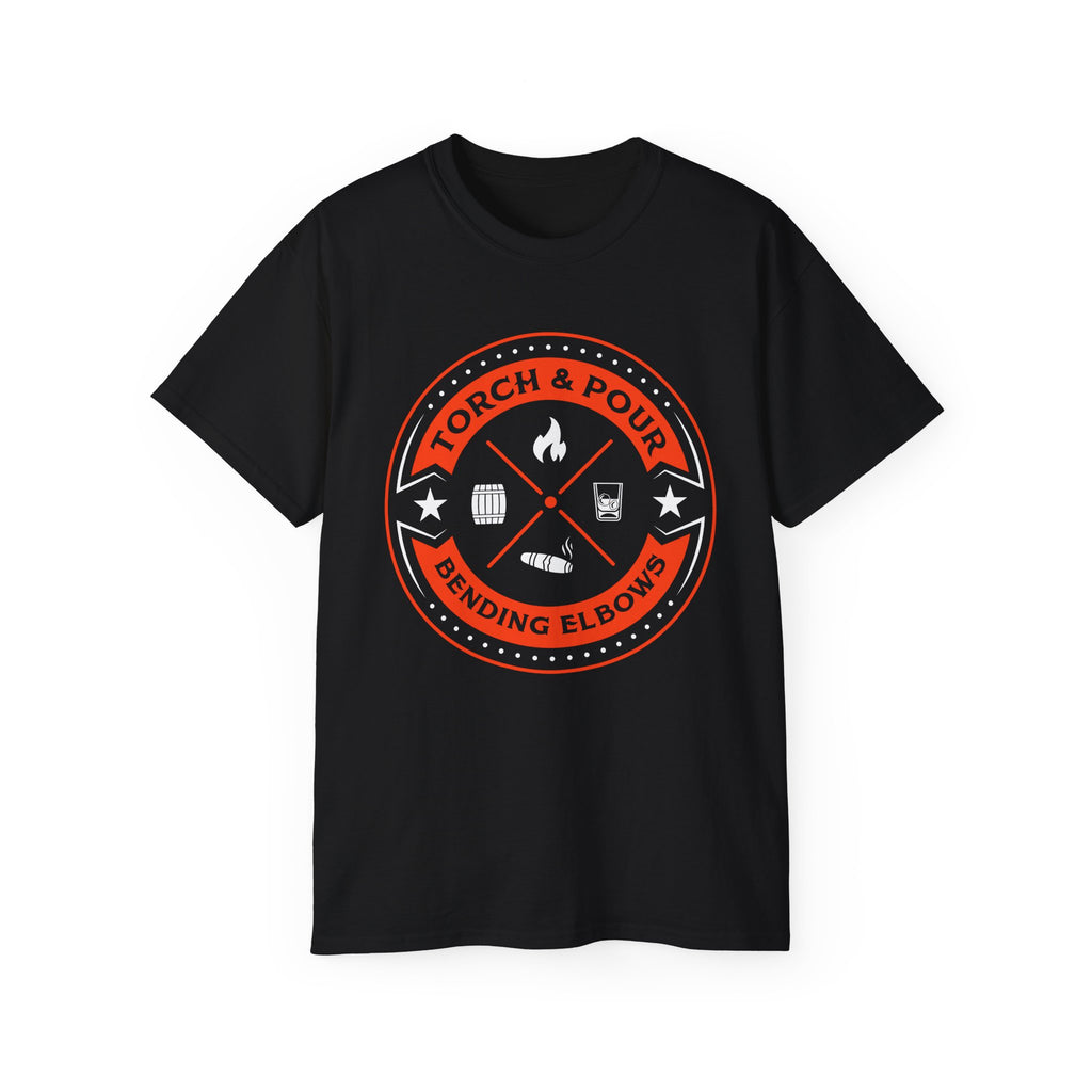 Torch & Pour Small Batch Ultra Cotton Tee - Orange & White Edition