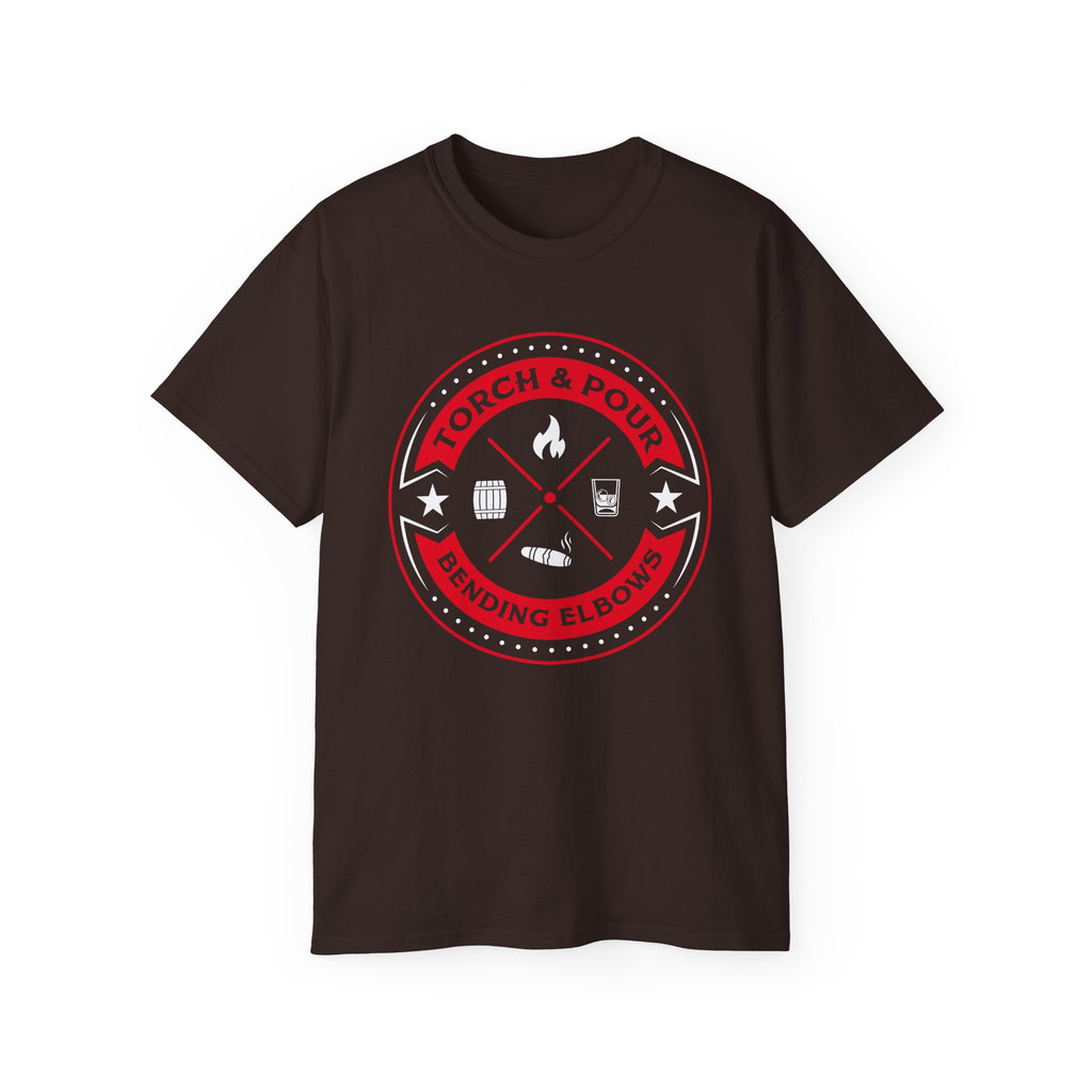 Torch & Pour Small Batch Ultra Cotton Tee - Red & White Edition