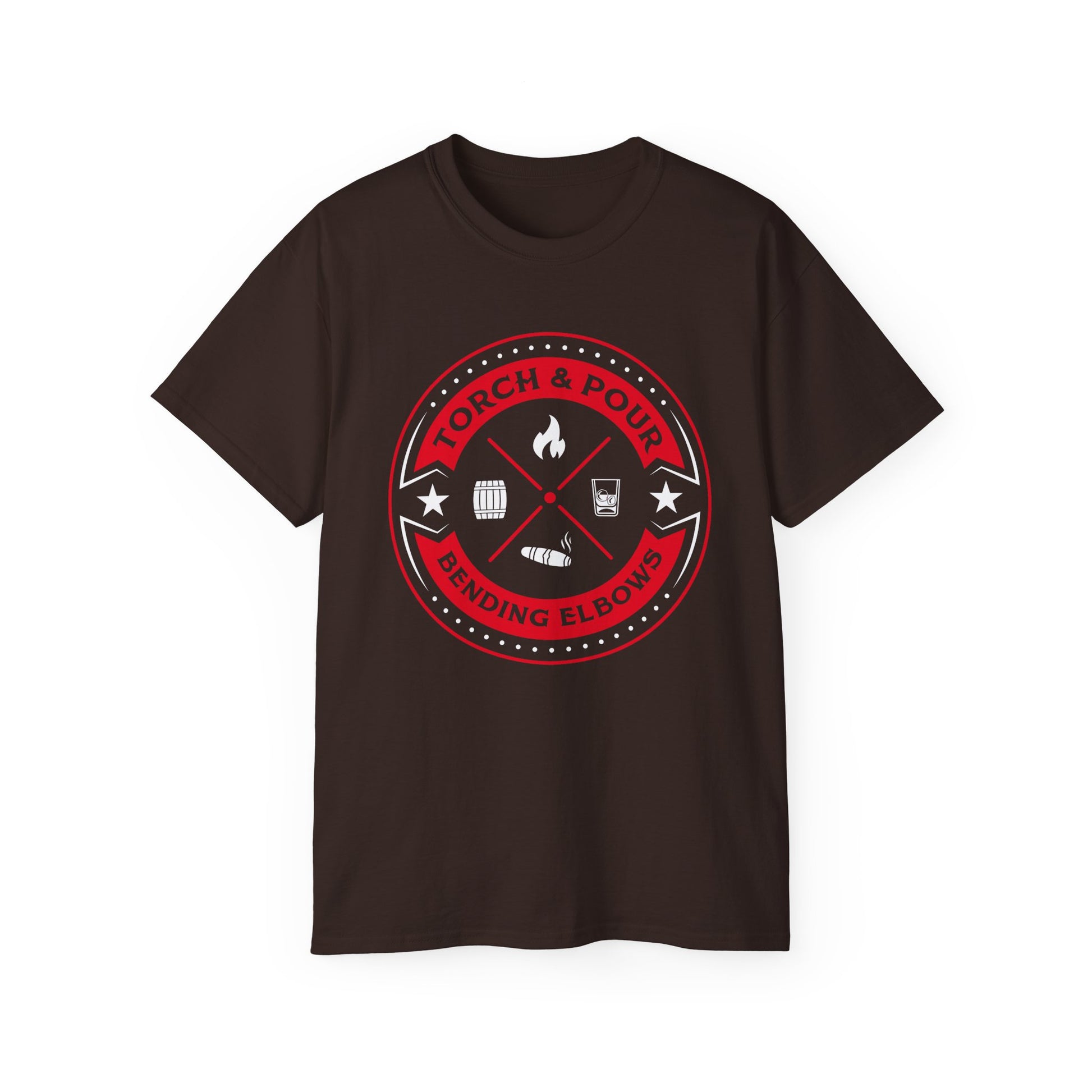 Torch & Pour Small Batch Ultra Cotton Tee - Red & White Edition