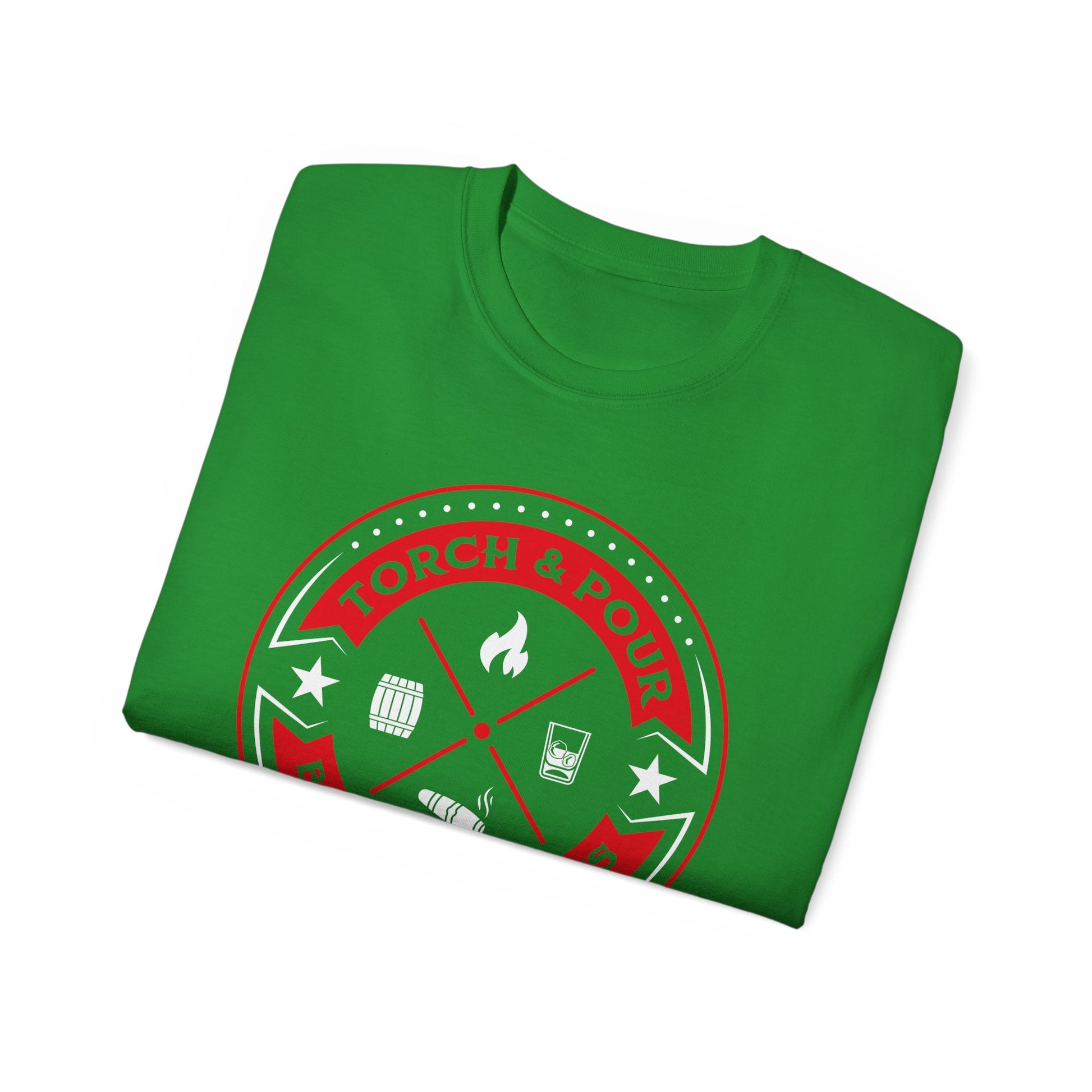 Torch & Pour Small Batch Ultra Cotton Tee - Red & White Edition