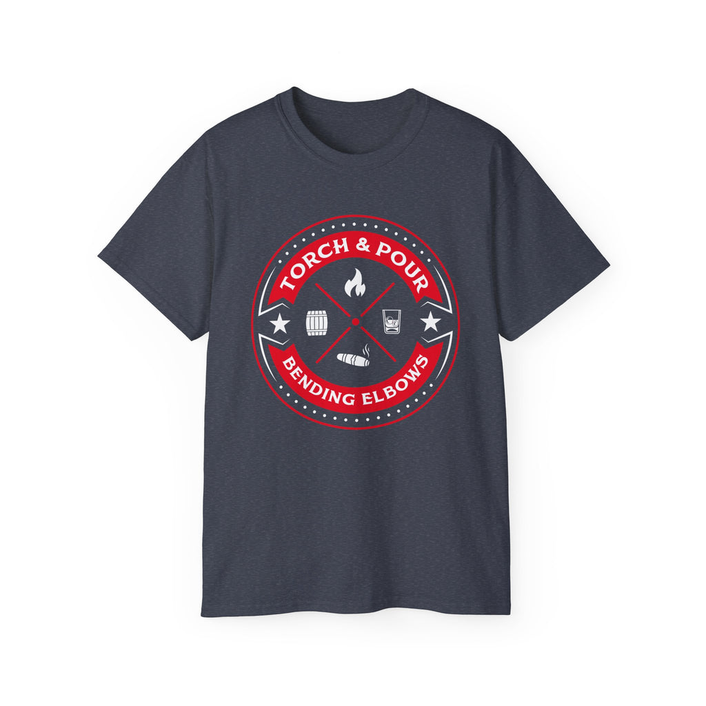 Torch & Pour Full Ultra Cotton Tee - Red/White/White