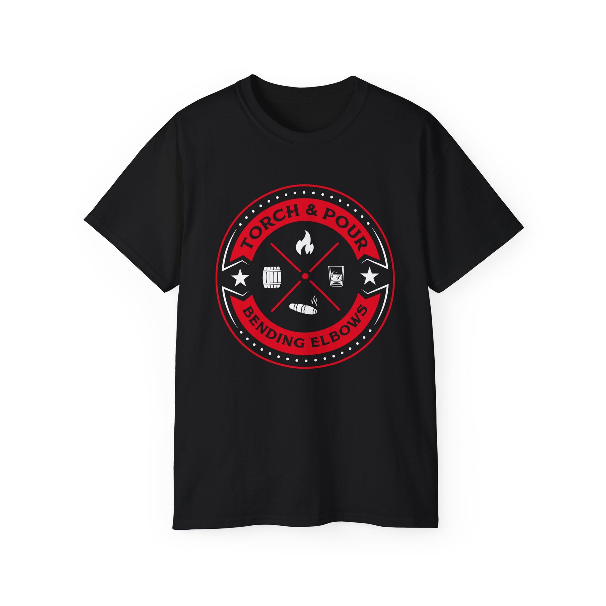 Torch & Pour Small Batch Ultra Cotton Tee - Red & White Edition