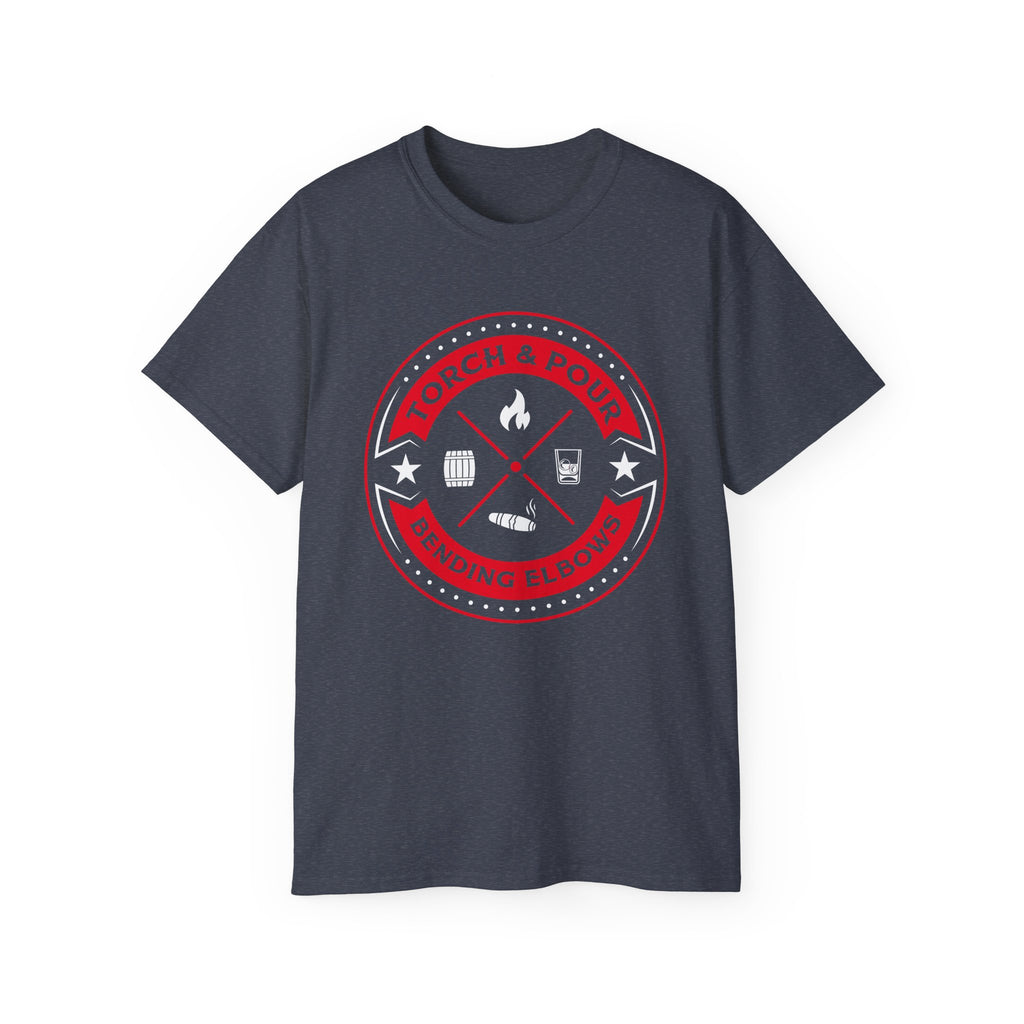 Torch & Pour Small Batch Ultra Cotton Tee - Red & White Edition