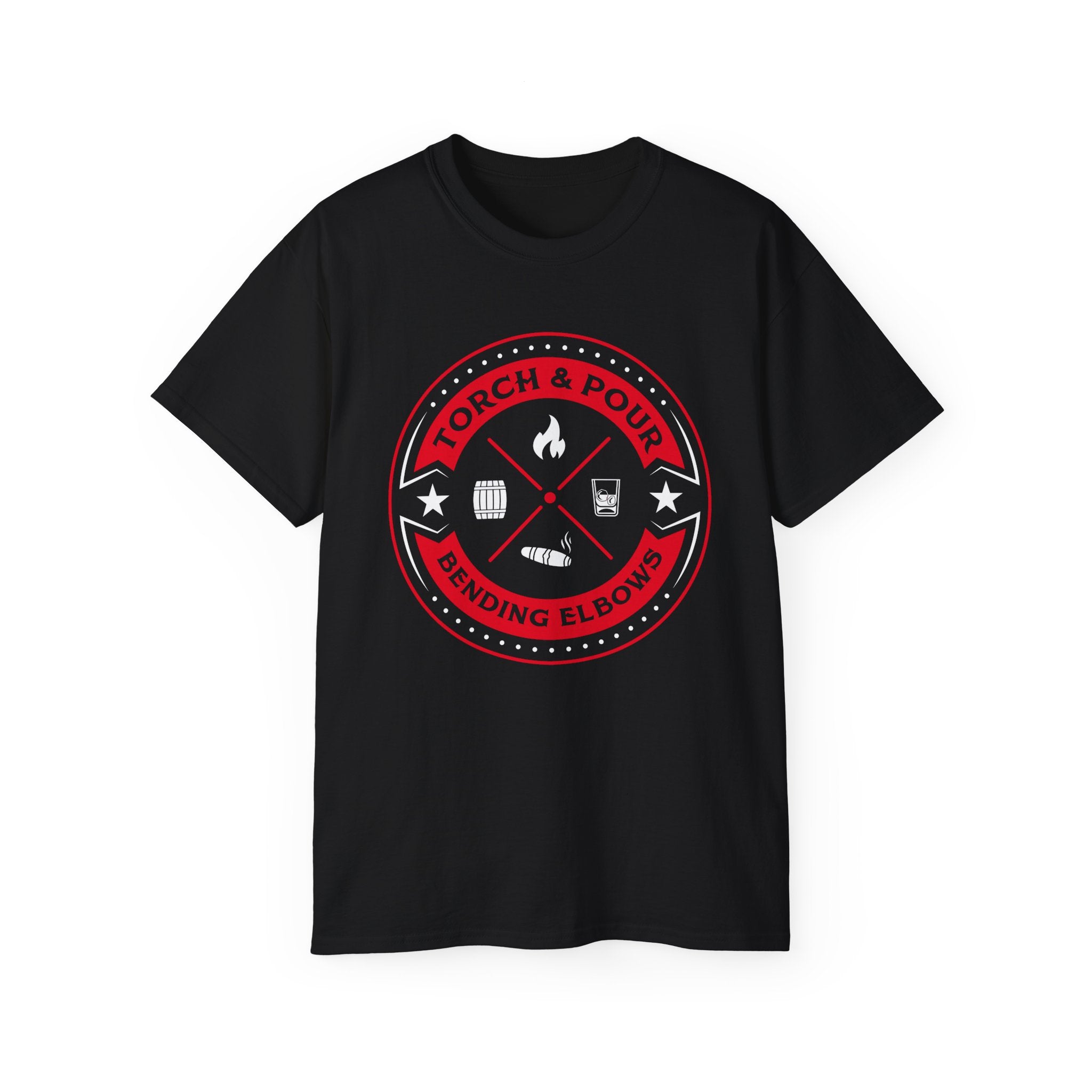 Torch & Pour Small Batch Ultra Cotton Tee - Red & White Edition