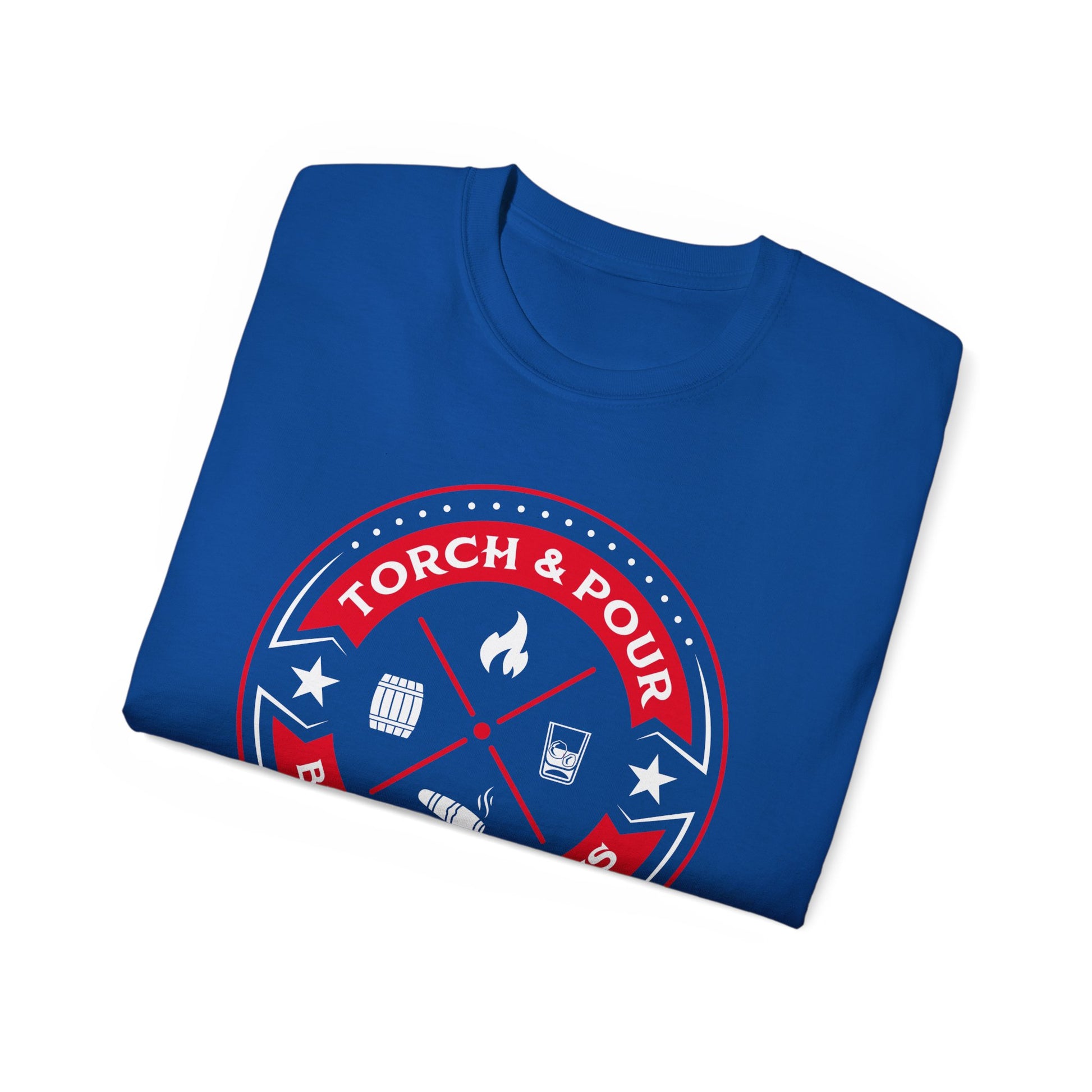 Torch & Pour Full Ultra Cotton Tee - Red/White/White