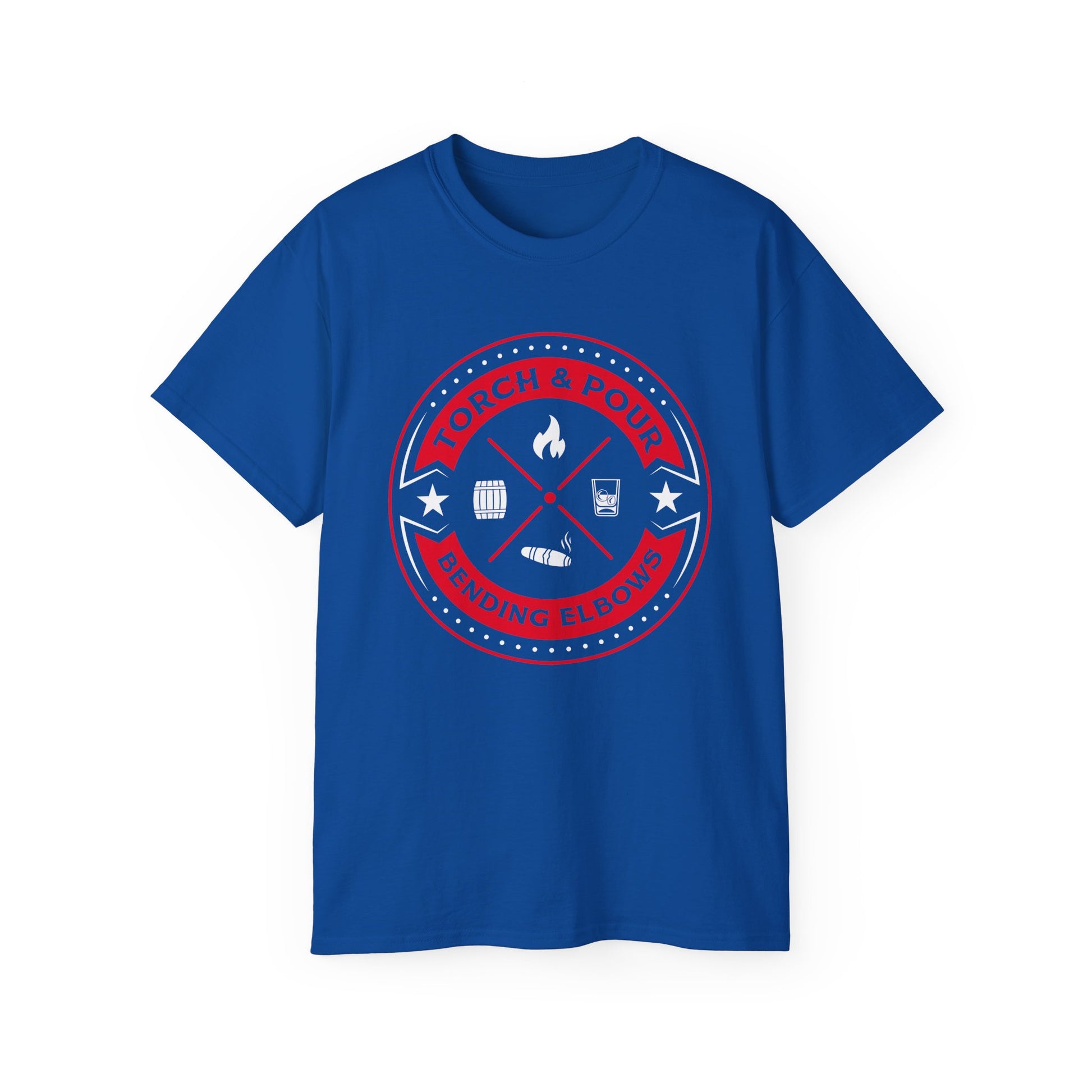 Torch & Pour Small Batch Ultra Cotton Tee - Red & White Edition