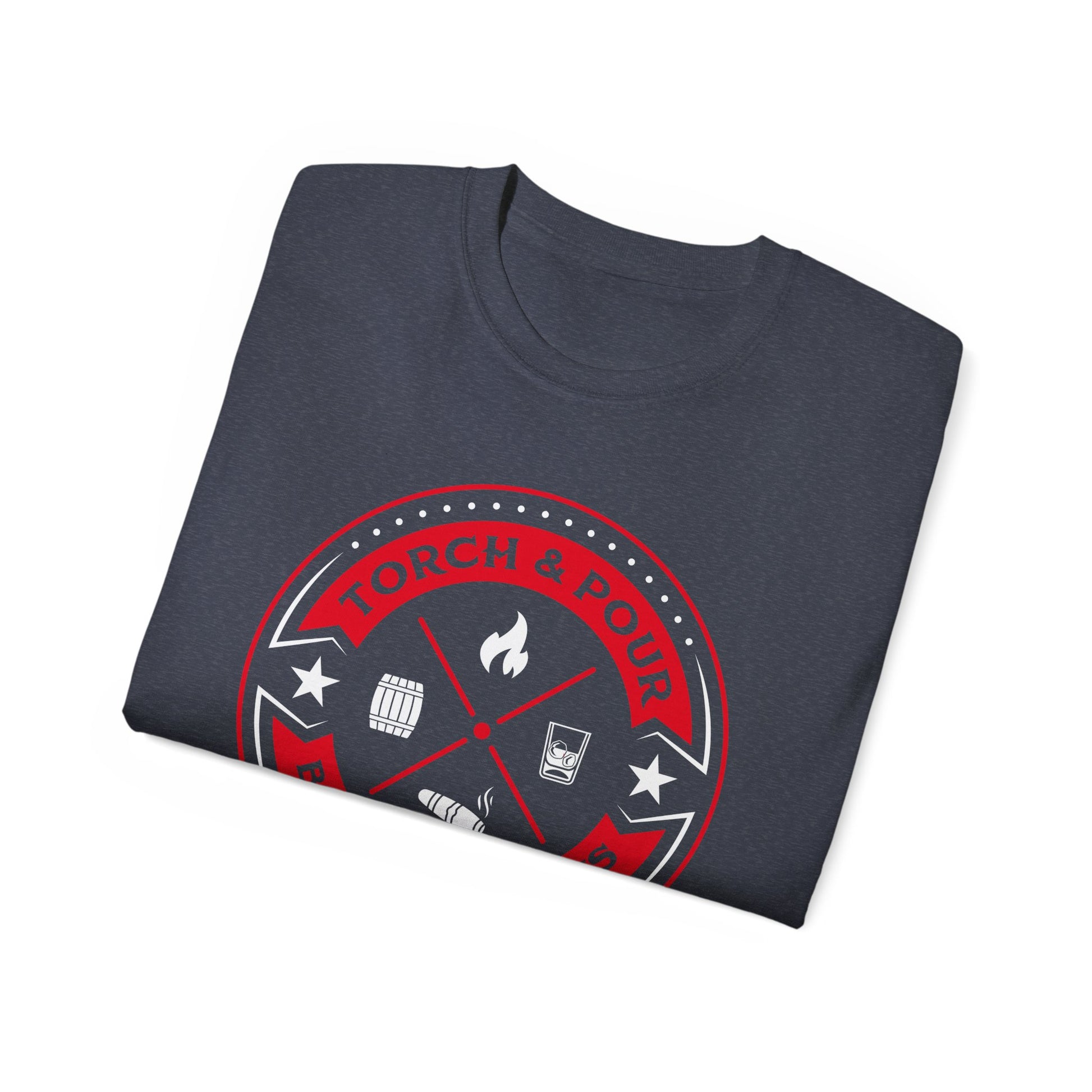 Torch & Pour Small Batch Ultra Cotton Tee - Red & White Edition