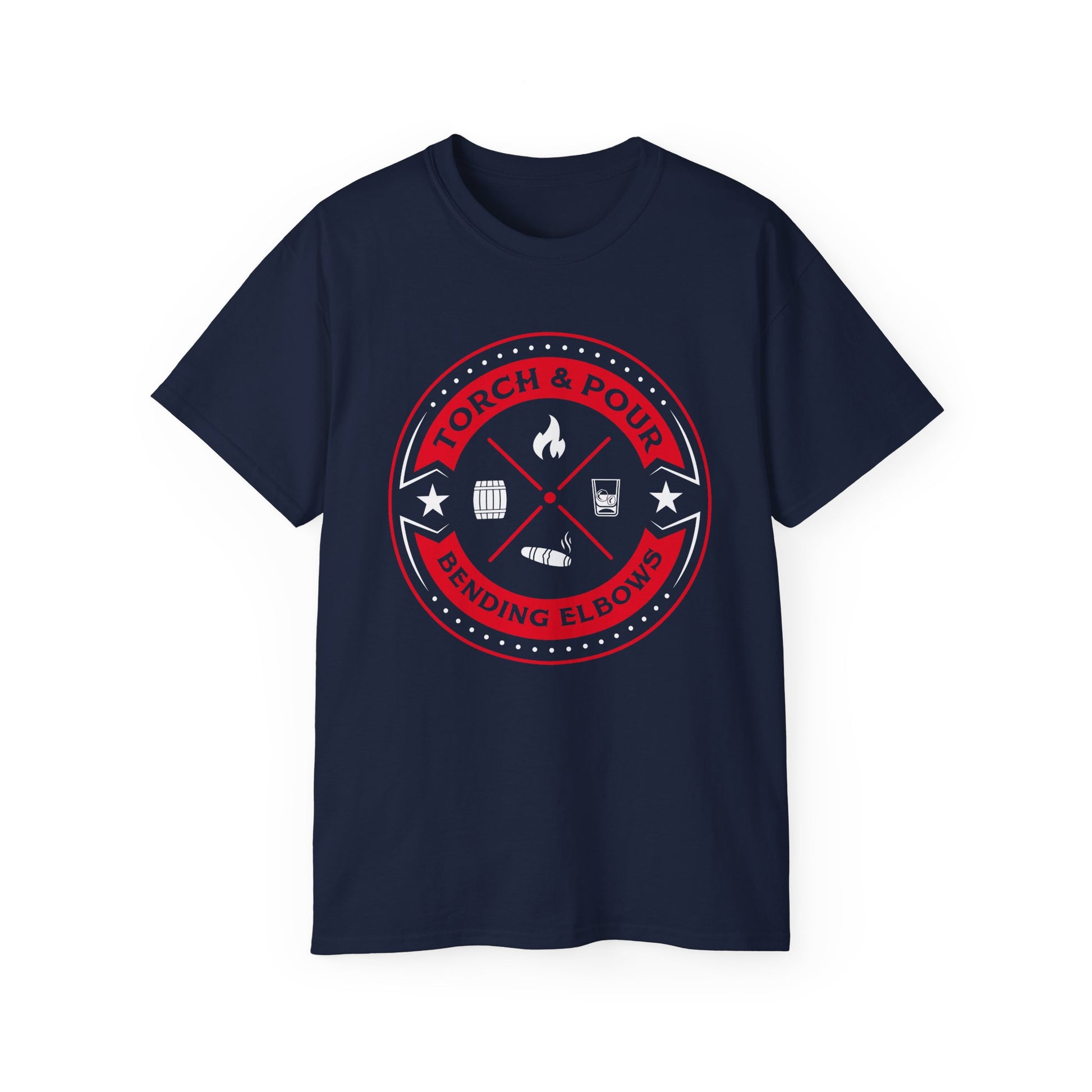 Torch & Pour Small Batch Ultra Cotton Tee - Red & White Edition