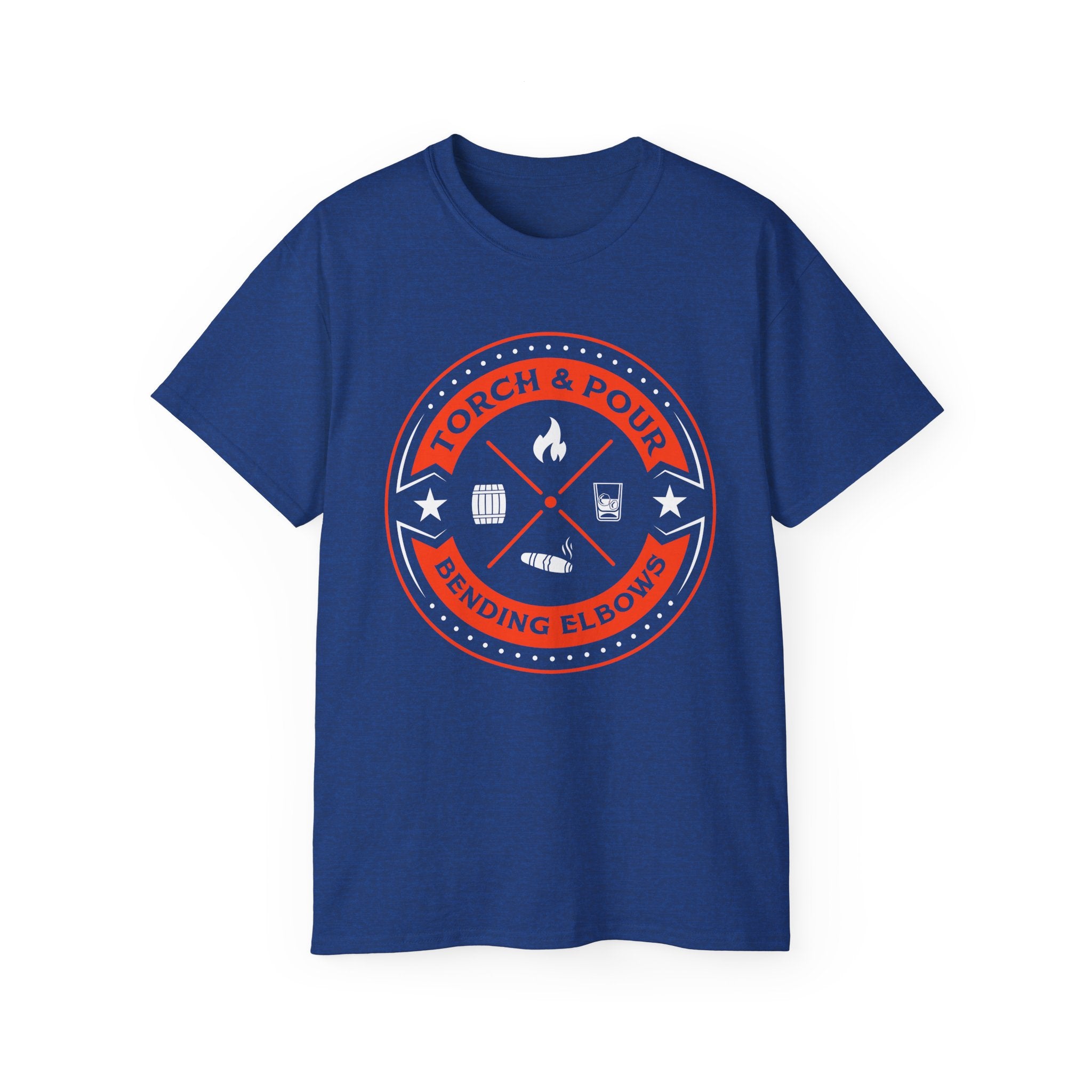 Torch & Pour Small Batch Ultra Cotton Tee - Orange & White Edition