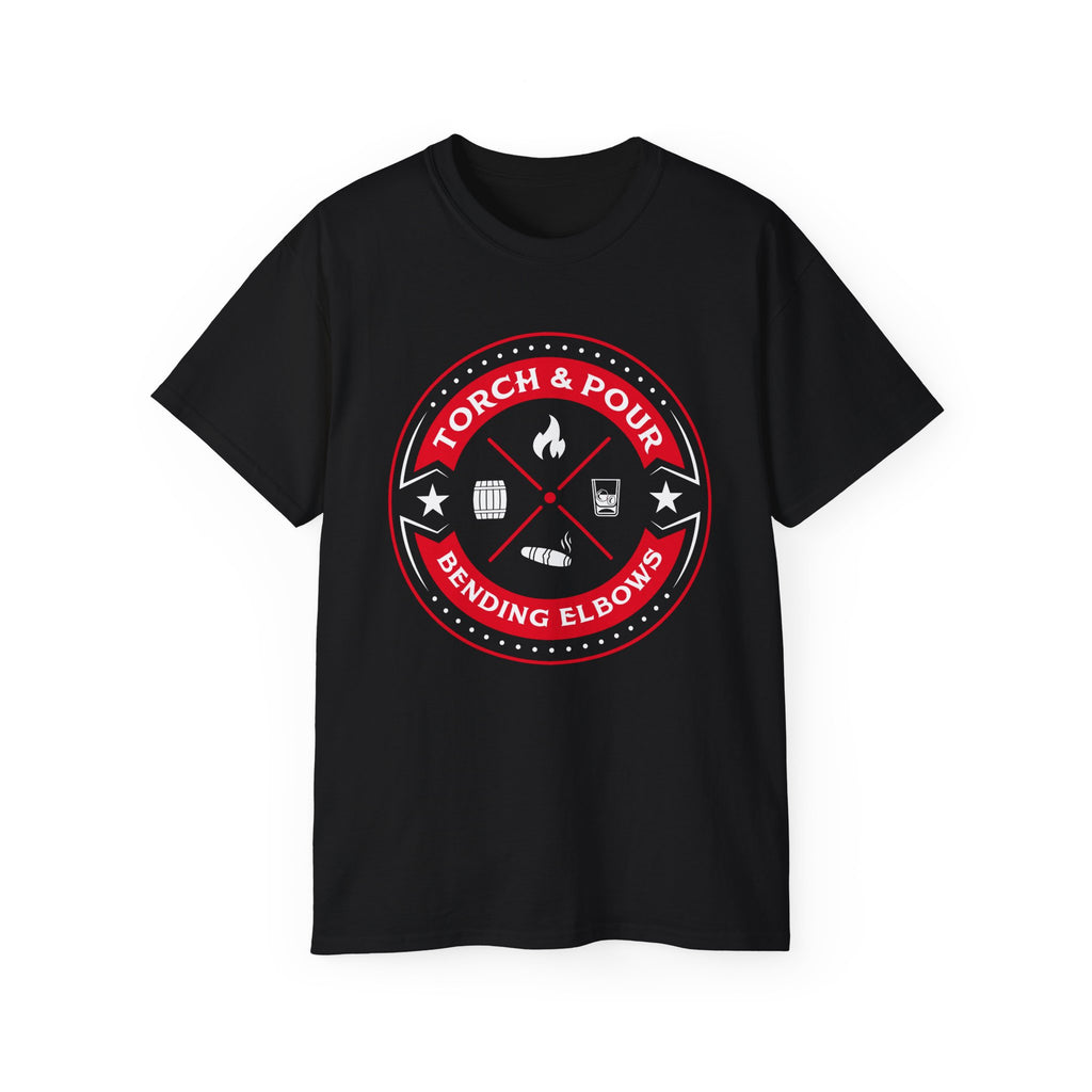 Torch & Pour Full Ultra Cotton Tee - Red/White/White
