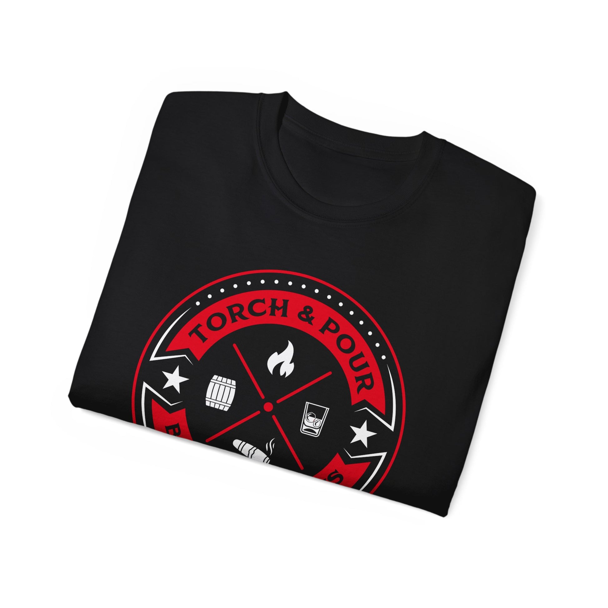Torch & Pour Small Batch Ultra Cotton Tee - Red & White Edition