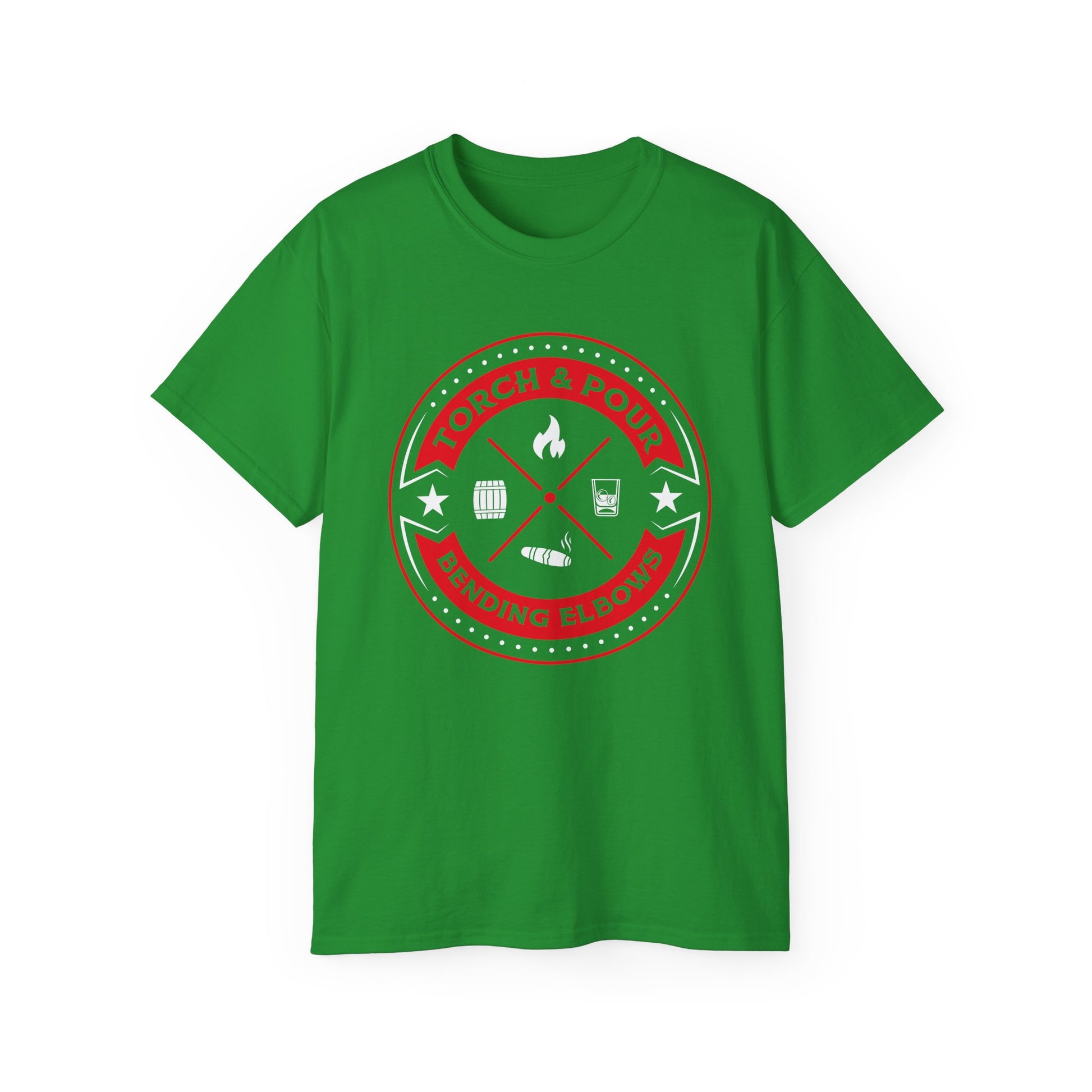 Torch & Pour Small Batch Ultra Cotton Tee - Red & White Edition