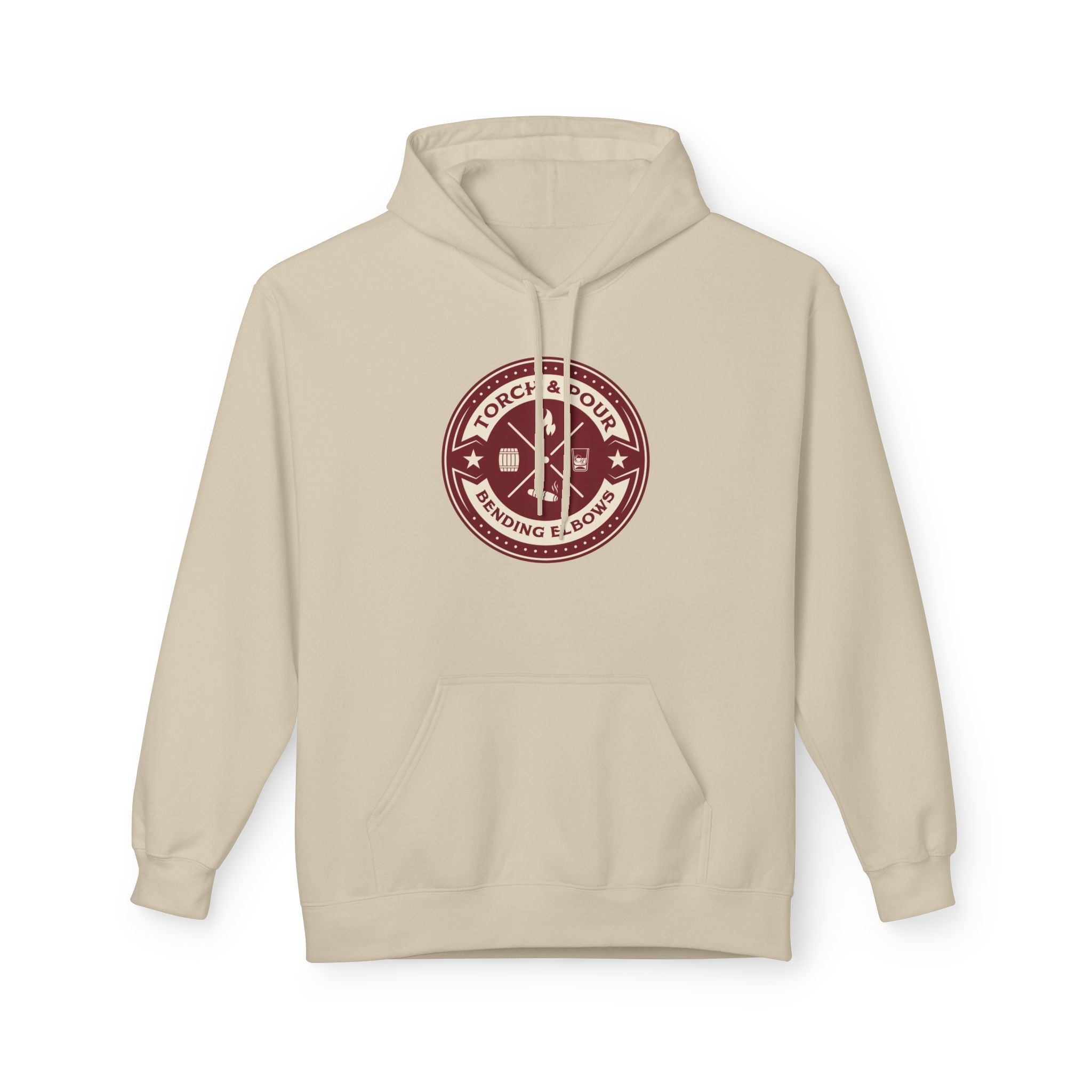 Torch & Pour Full Proof - Midweight Softstyle Fleece Hoodie - Krimson & Kream