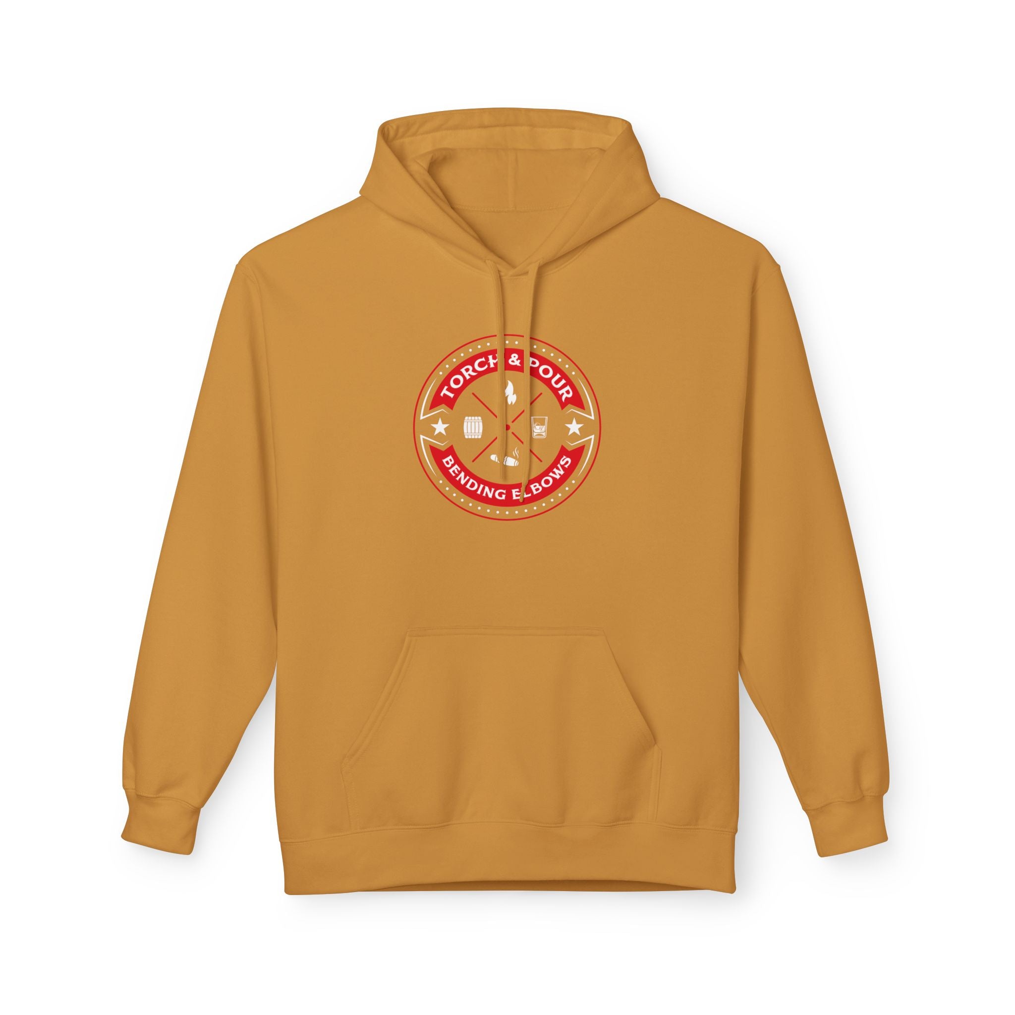Torch & Pour Full Proof - Midweight Softstyle Fleece Hoodie - Red/White/White