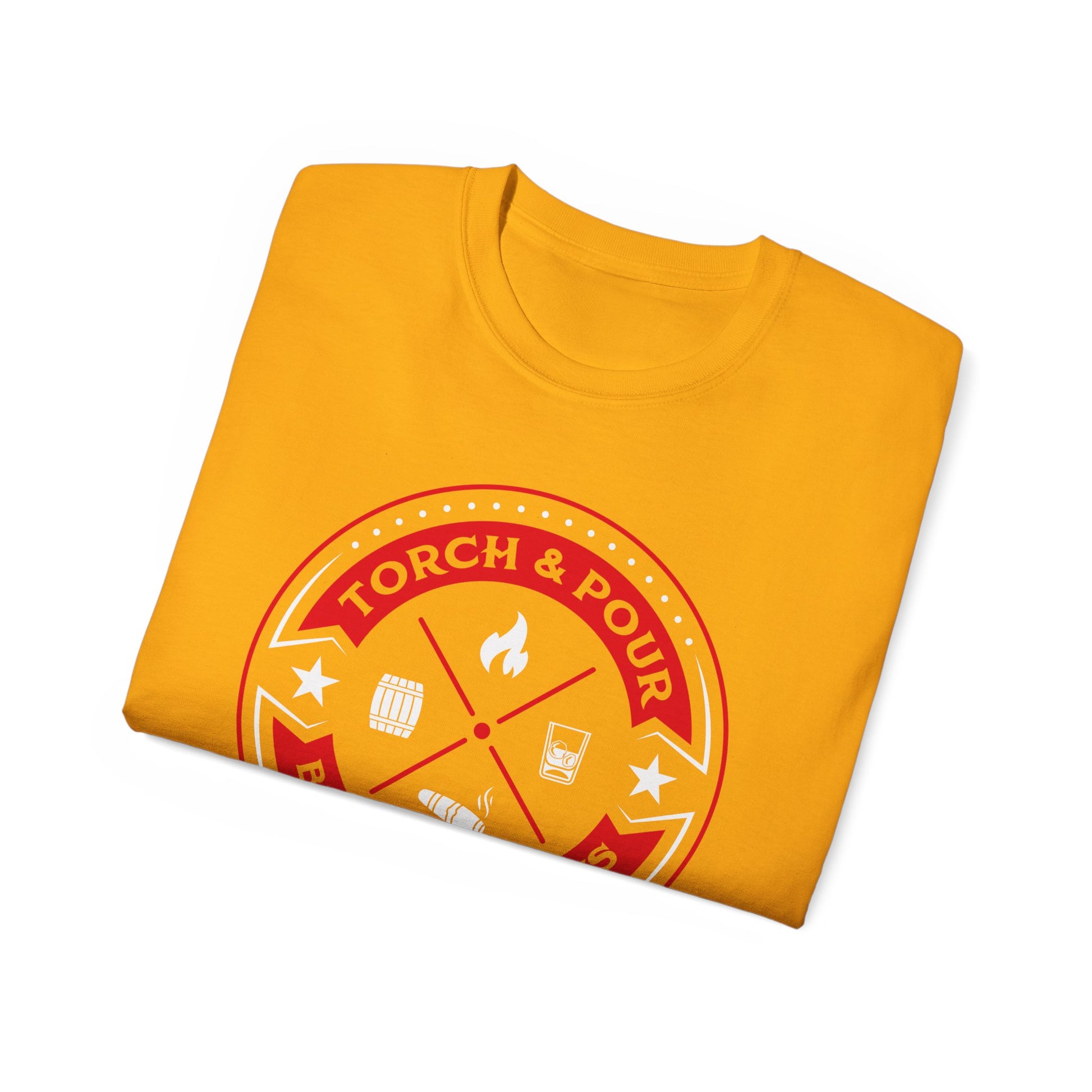 Torch & Pour Small Batch Ultra Cotton Tee - Red & White Edition
