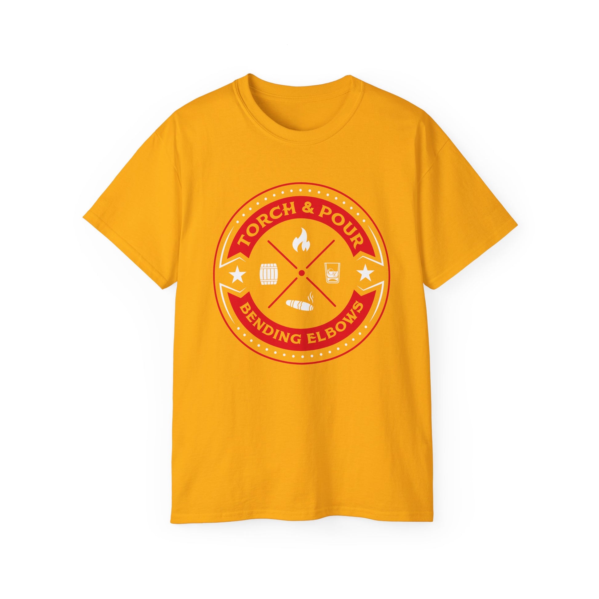 Torch & Pour Small Batch Ultra Cotton Tee - Red & White Edition
